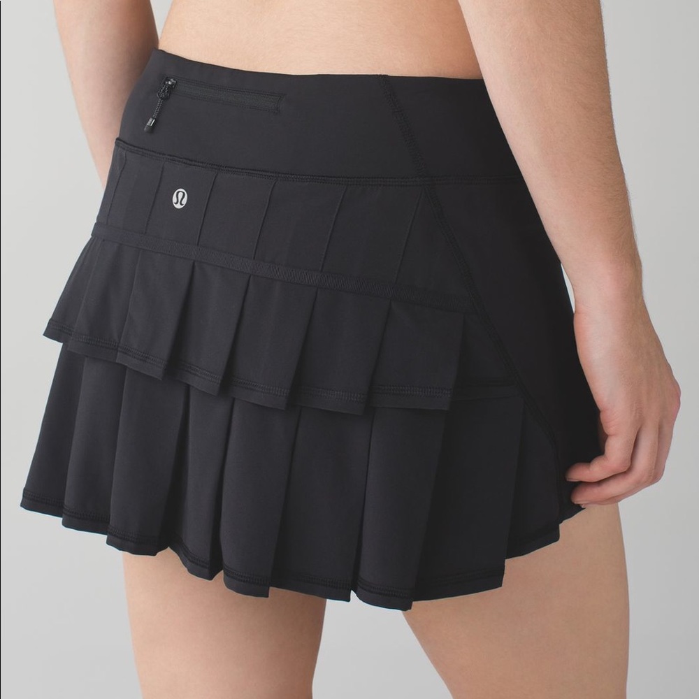 Lululemon Athletica Black Pace Setter Tennis Skirt